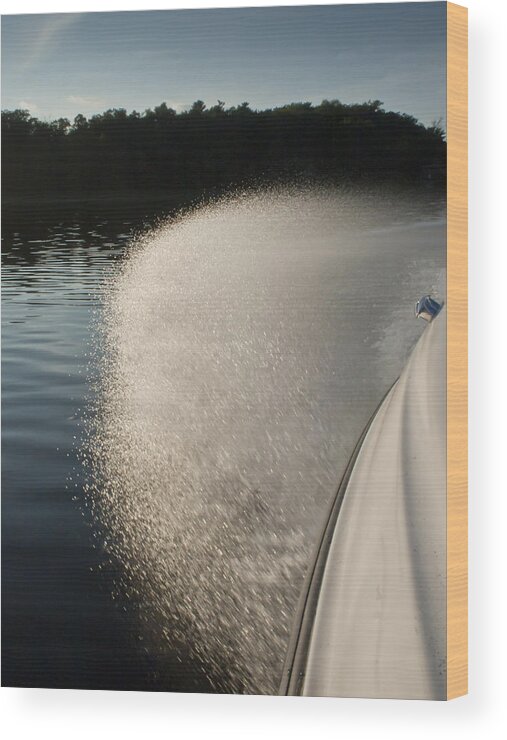 Adventure Wood Print featuring the photograph Speed boat by Gary Eason