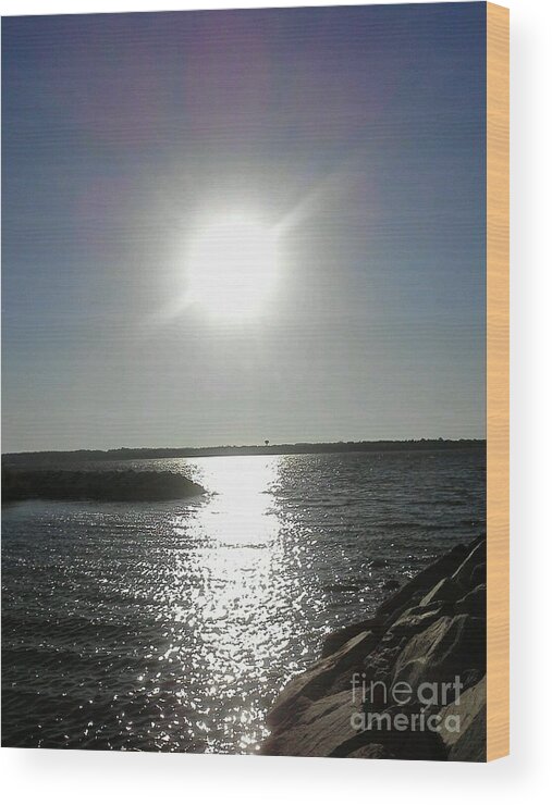 Sun Wood Print featuring the photograph Sunset at Solomons Island MD by Jimmy Clark