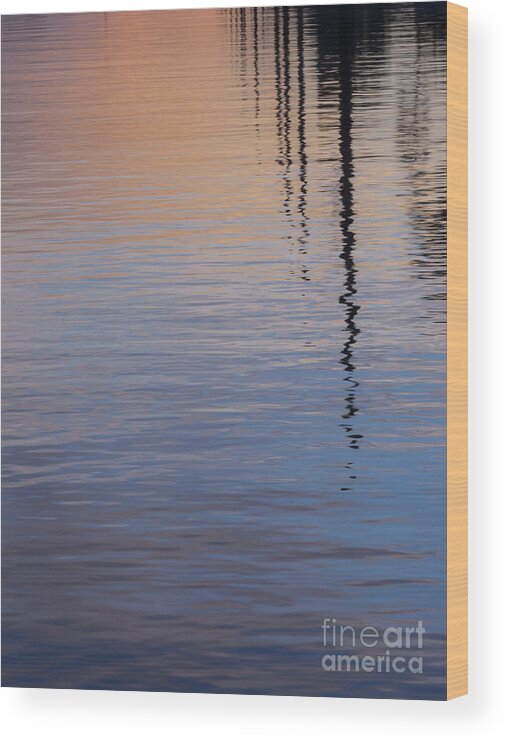 Sunset Wood Print featuring the photograph Sunset on the Canal by Tamara Becker