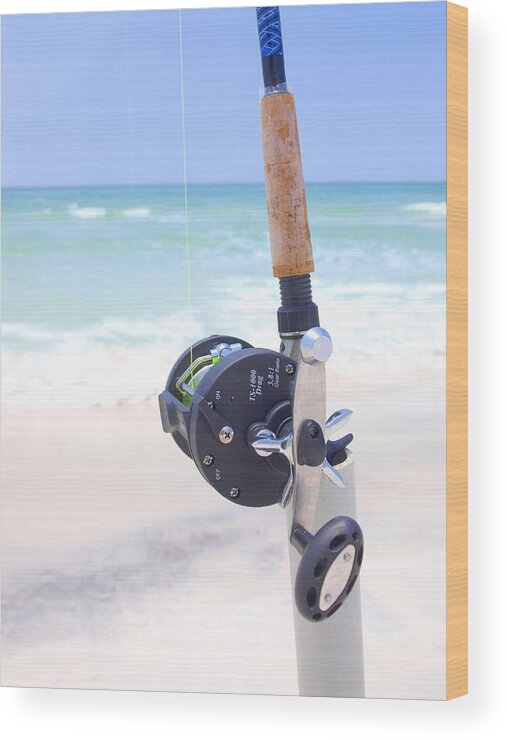 Surf Fishing Photo Wood Print featuring the photograph Surf Fishing by James Granberry
