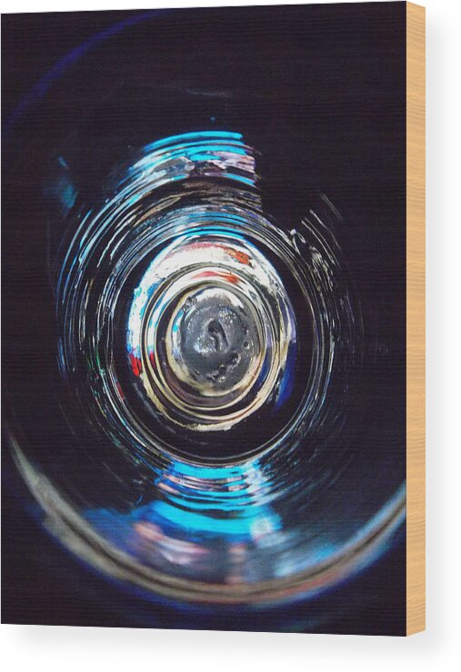 Abstract Wood Print featuring the photograph Surfing Liquid Shadows by Susan Esbensen