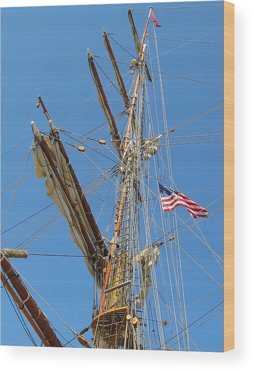 Wooden Wood Print featuring the photograph Tall Ship Series 8 by Scott Hovind