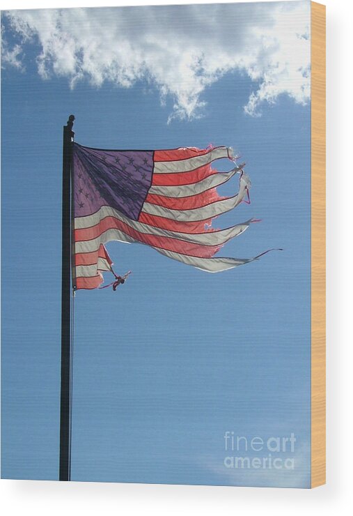 Flag Wood Print featuring the photograph The Bush Legacy by Gary Kaemmer
