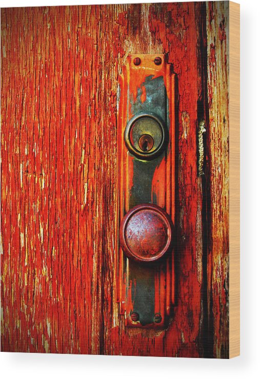 Door Wood Print featuring the photograph The Door Handle by Tara Turner