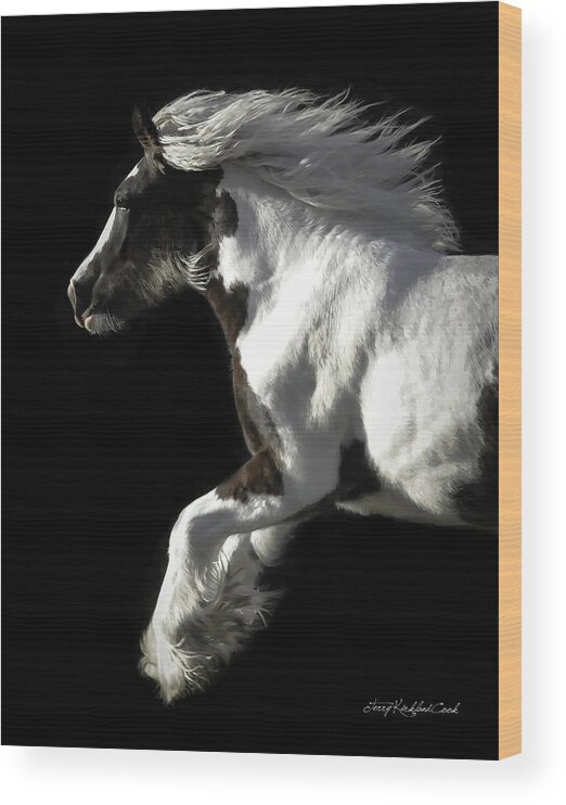 Equine Wood Print featuring the photograph The Gorgeous Filly by Terry Kirkland Cook