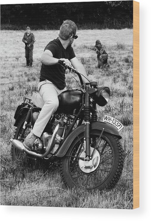 Triumph Wood Print featuring the photograph The Great Escape by Mark Rogan