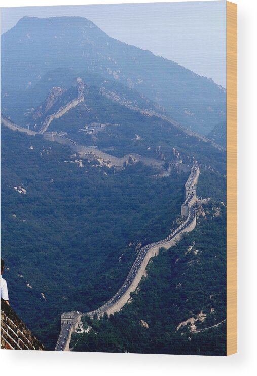 China Wood Print featuring the photograph The Great Wall by Darcy Dietrich