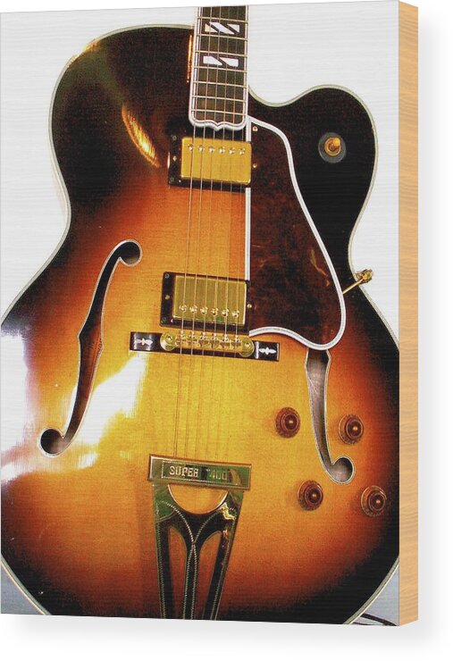 Guitar Wood Print featuring the photograph The Hollow Body by G Cuffia