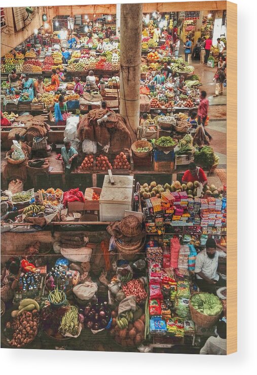 Colorful Wood Print featuring the photograph The Market by LeLa Becker