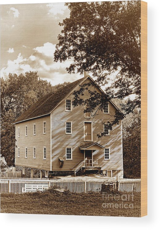 Walnford Wood Print featuring the photograph The Old Gristmill by Olivier Le Queinec