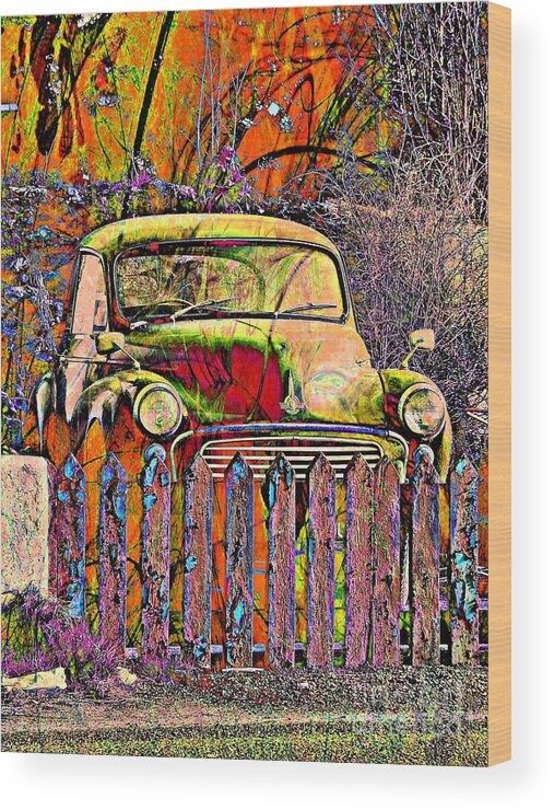 Car Wood Print featuring the photograph The Old Morris Minor by Joe Cashin
