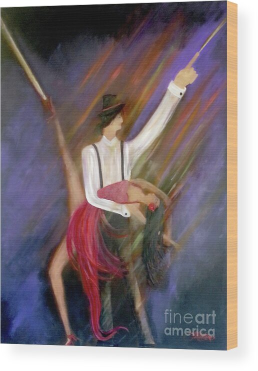 Dance Wood Print featuring the painting The Power Of Dance by Artist Linda Marie