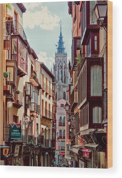 Spain Wood Print featuring the photograph Toledo Cityscape by Claude LeTien