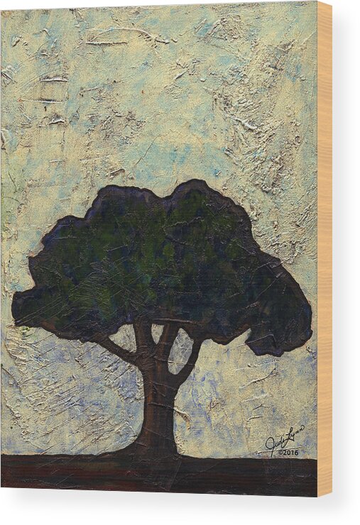 Tree Wood Print featuring the painting Tree by Judi Lynn