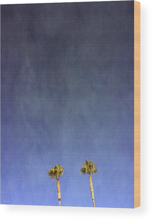 Palm Trees Wood Print featuring the photograph Two Palm Trees- Art by Linda Woods by Linda Woods