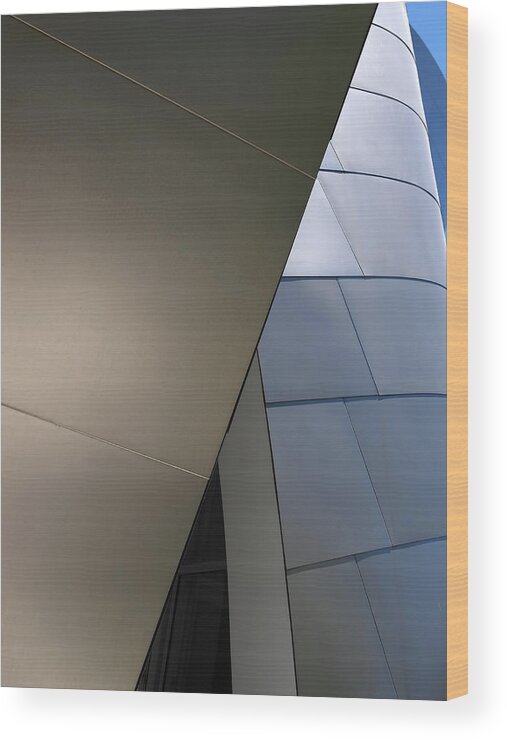 Disney Hall Wood Print featuring the photograph Unconventional Construction by Rona Black
