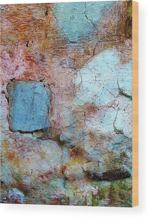 Texture Wood Print featuring the photograph Wall Abstract 138 by Maria Huntley