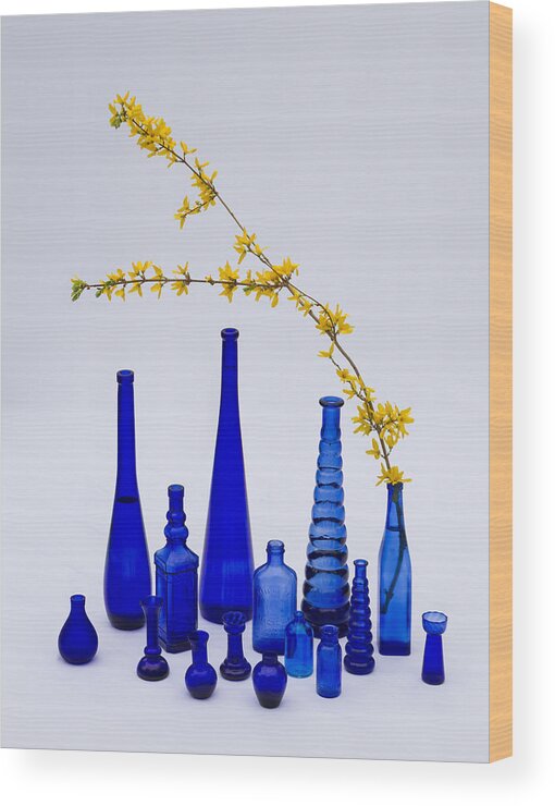 Marzena Grabczynska Lorenc Wood Print featuring the photograph Yellow and Blue by Marzena Grabczynska Lorenc