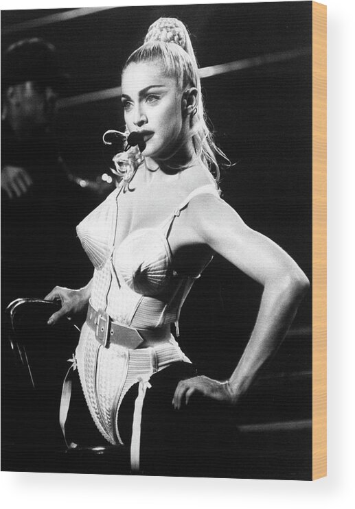 1990-1999 Wood Print featuring the photograph Madonna;Jean Paul Gaultier #1 by Dmi