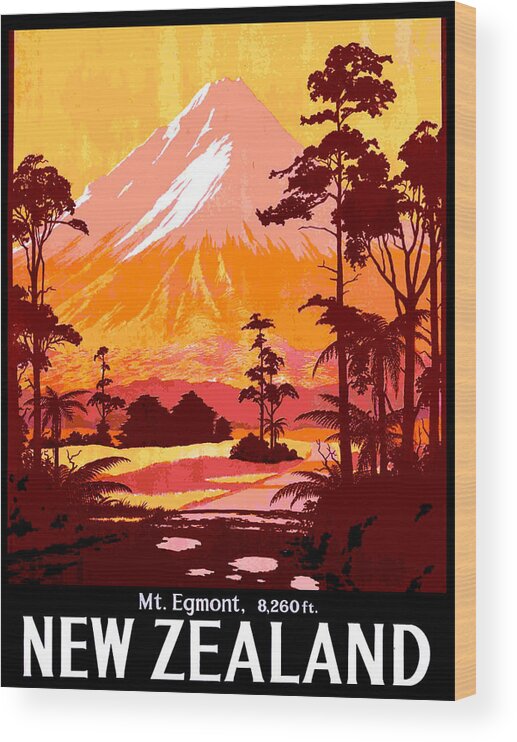 New Zealand Wood Print featuring the digital art New Zealand #3 by Long Shot
