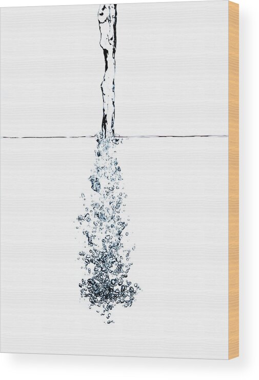 Underwater Wood Print featuring the photograph Splash Of Water #1 by Ballyscanlon