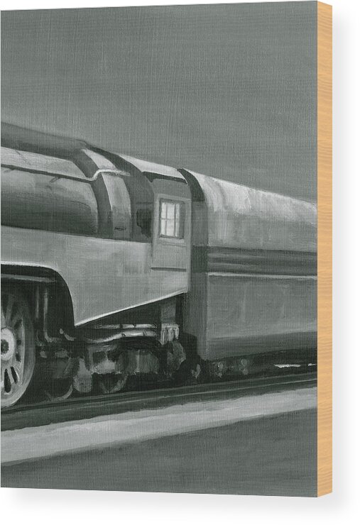 Transportation Wood Print featuring the painting Vintage Locomotive IIi #1 by Ethan Harper