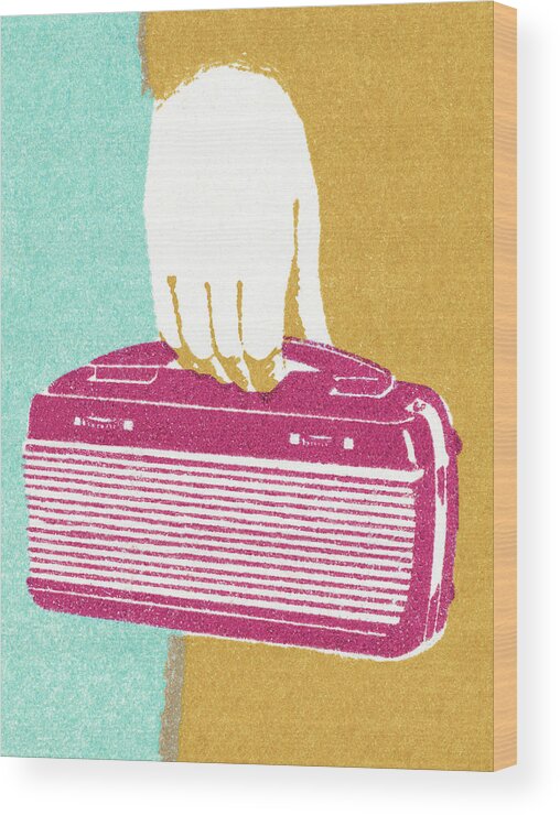 Appliance Wood Print featuring the drawing Radio #13 by CSA Images