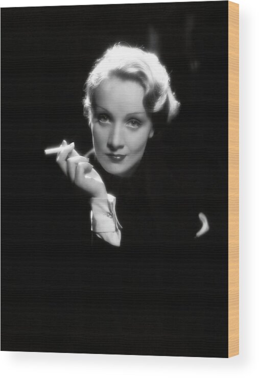 Marlene Dietrich Wood Print featuring the photograph Marlene Dietrich . #16 by Album