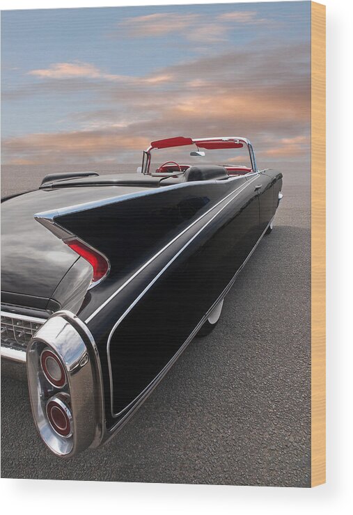 Cadillac Wood Print featuring the photograph 1960 Cadillac Eldorado Biarritz Tail Fin by Gill Billington