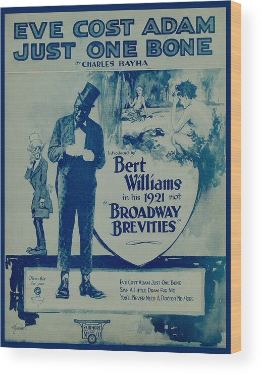 1921 Wood Print featuring the photograph Bert Williams, American Vaudevillian #2 by Science Source
