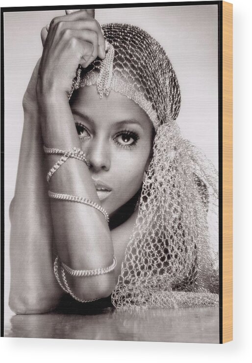 Event Wood Print featuring the photograph Diana Ross Portrait Session #26 by Harry Langdon