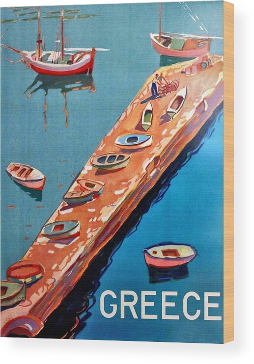 Greece Wood Print featuring the digital art Greece #3 by Long Shot
