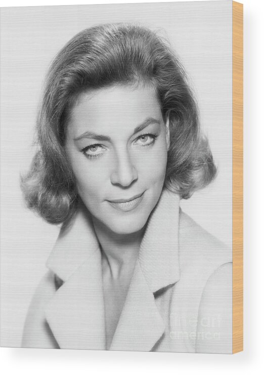 People Wood Print featuring the photograph Lauren Bacall #3 by Bettmann