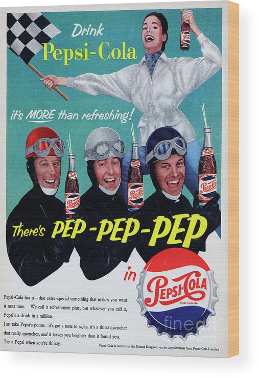 1950-1959 Wood Print featuring the photograph Pepsi-cola #3 by Picture Post