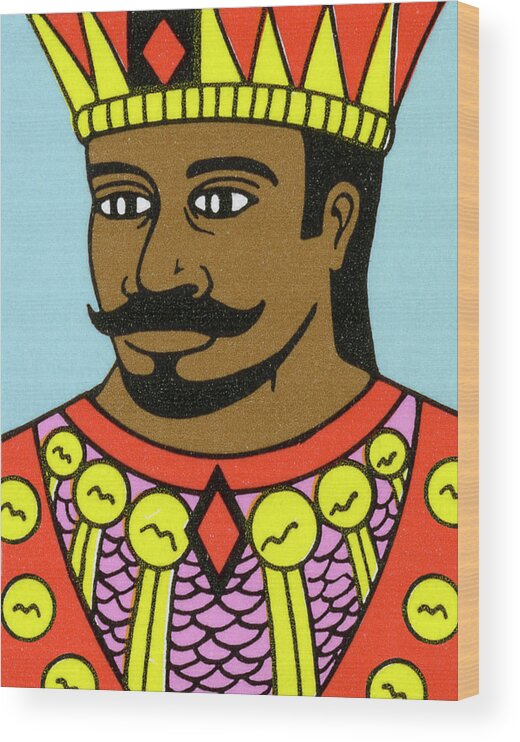 Adult Wood Print featuring the drawing African King by CSA Images