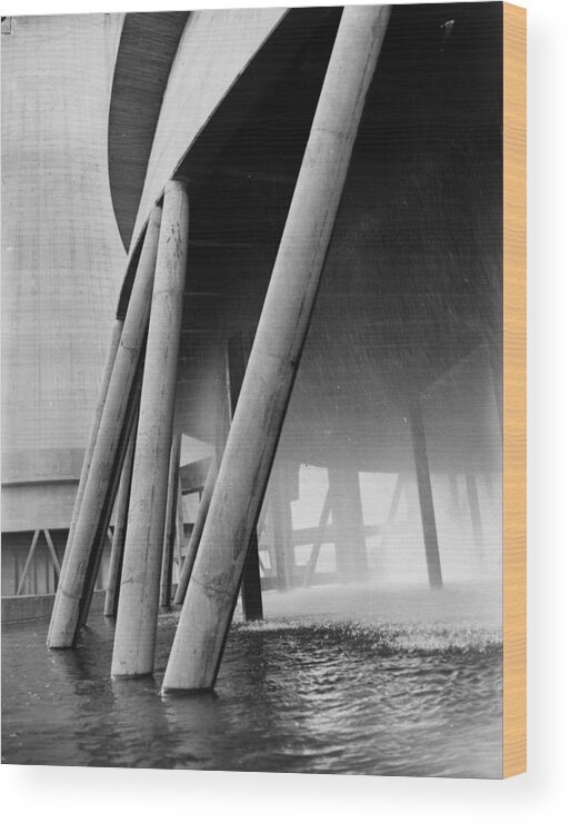 Cool Attitude Wood Print featuring the photograph Atomic Cooling Tower by L. Blandford