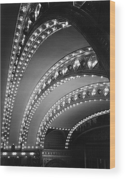 Ceiling Wood Print featuring the photograph Auditorium Theater In Chicago by Chicago History Museum