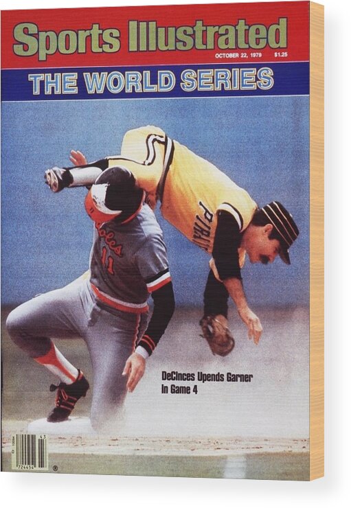 Sports Illustrated Wood Print featuring the photograph Baltimore Orioles Doug Decinces, 1979 World Series Sports Illustrated Cover by Sports Illustrated