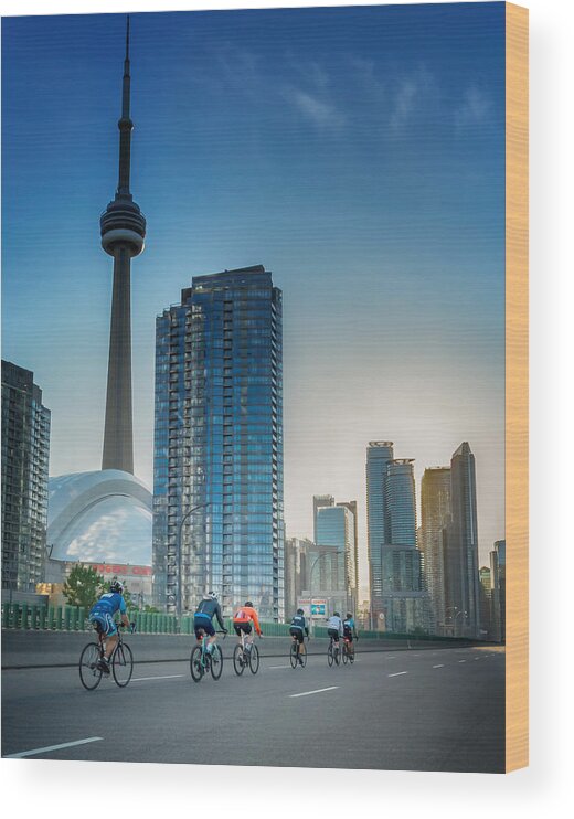 Toronto Wood Print featuring the photograph Bike For Brain Health by Jennifer Chen