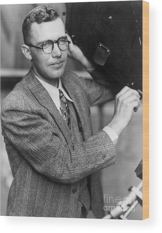 Education Wood Print featuring the photograph Clyde W. Tombaugh by Bettmann