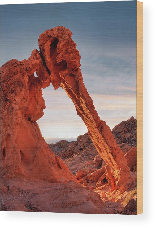Balance Wood Print featuring the photograph Elephant Rock Vertical by Leland D Howard