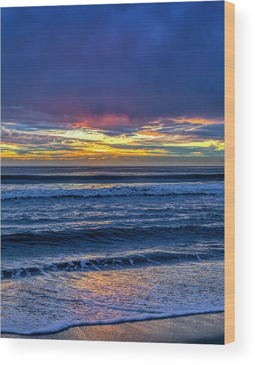 Sunset Wood Print featuring the photograph Entering The Blue Hour by Gene Parks