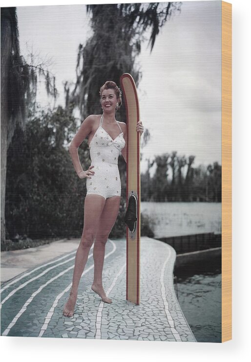 People Wood Print featuring the photograph Esther Williams At Cypress Gardens by Michael Ochs Archives