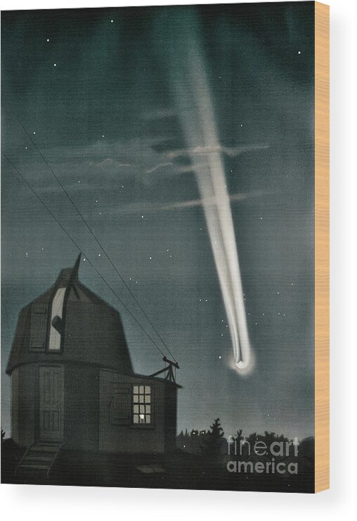1800s Wood Print featuring the photograph Great Comet Of 1881 by Rare Book Division/new York Public Library/science Photo Library