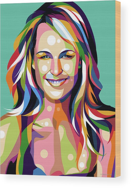Helen Hunt Wood Print featuring the digital art Helen Hunt by Movie World Posters