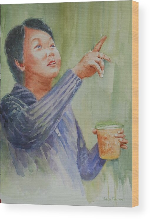 Thaiand Wood Print featuring the painting Making a Point by Barbara Parisien