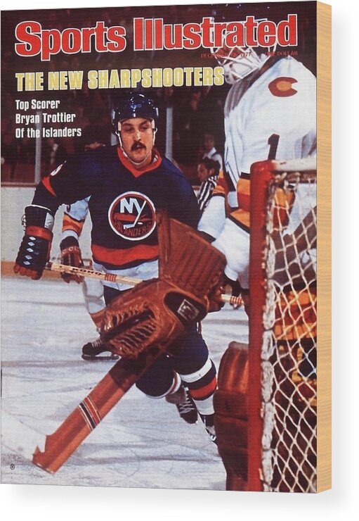 Magazine Cover Wood Print featuring the photograph New York Islanders Bryan Trottier... Sports Illustrated Cover by Sports Illustrated