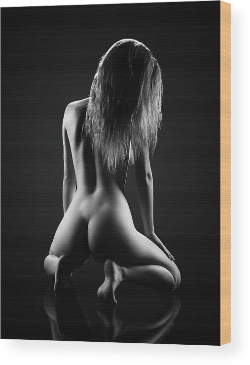 Woman Wood Print featuring the photograph Nude woman bodyscape 32 by Johan Swanepoel