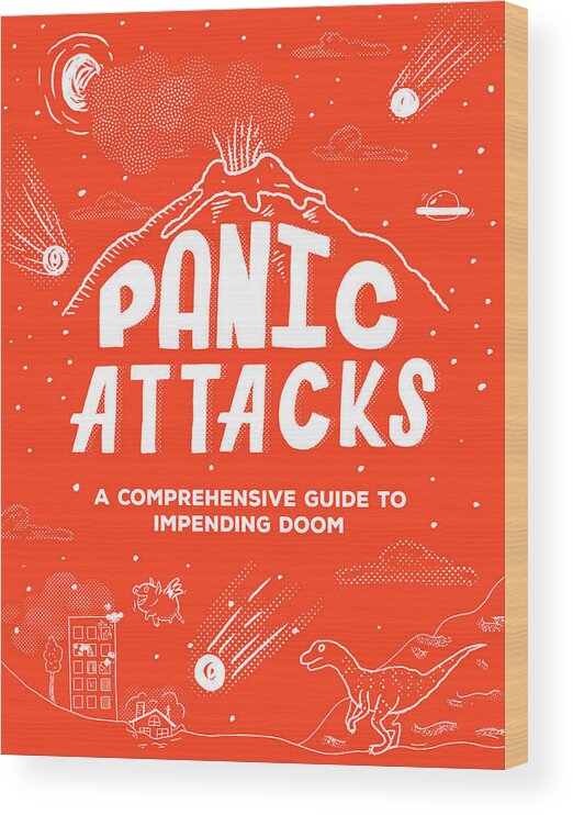 Panic Attacks Wood Print featuring the digital art Panic Attacks by Ashley Santoro