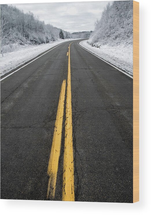 Road Wood Print featuring the photograph Passing Cold by Todd Klassy